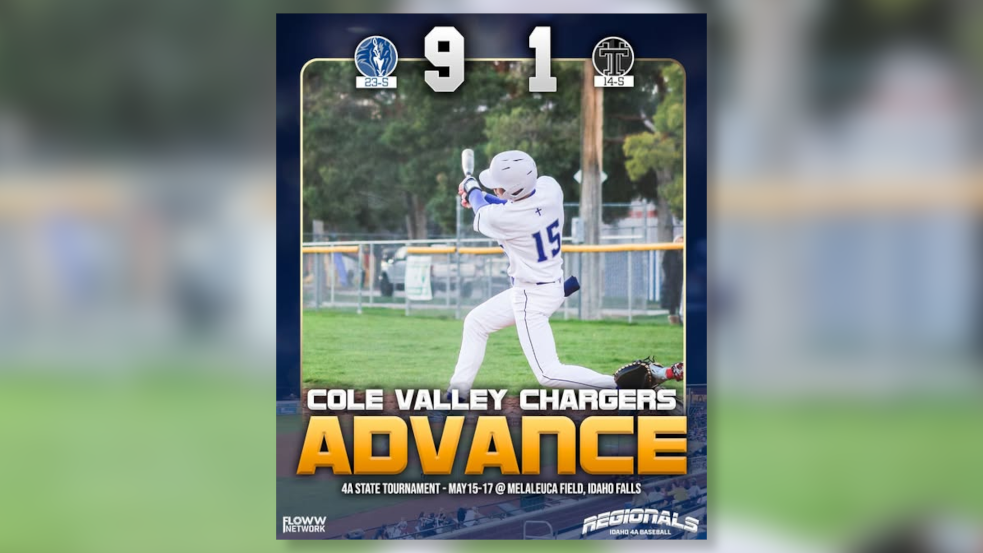 CHARGERS CHARGE TO STATE: COLE VALLEY DOMINATES TIMBERLAKE 9-1 TO SECURE TOURNAMENT BERTH
