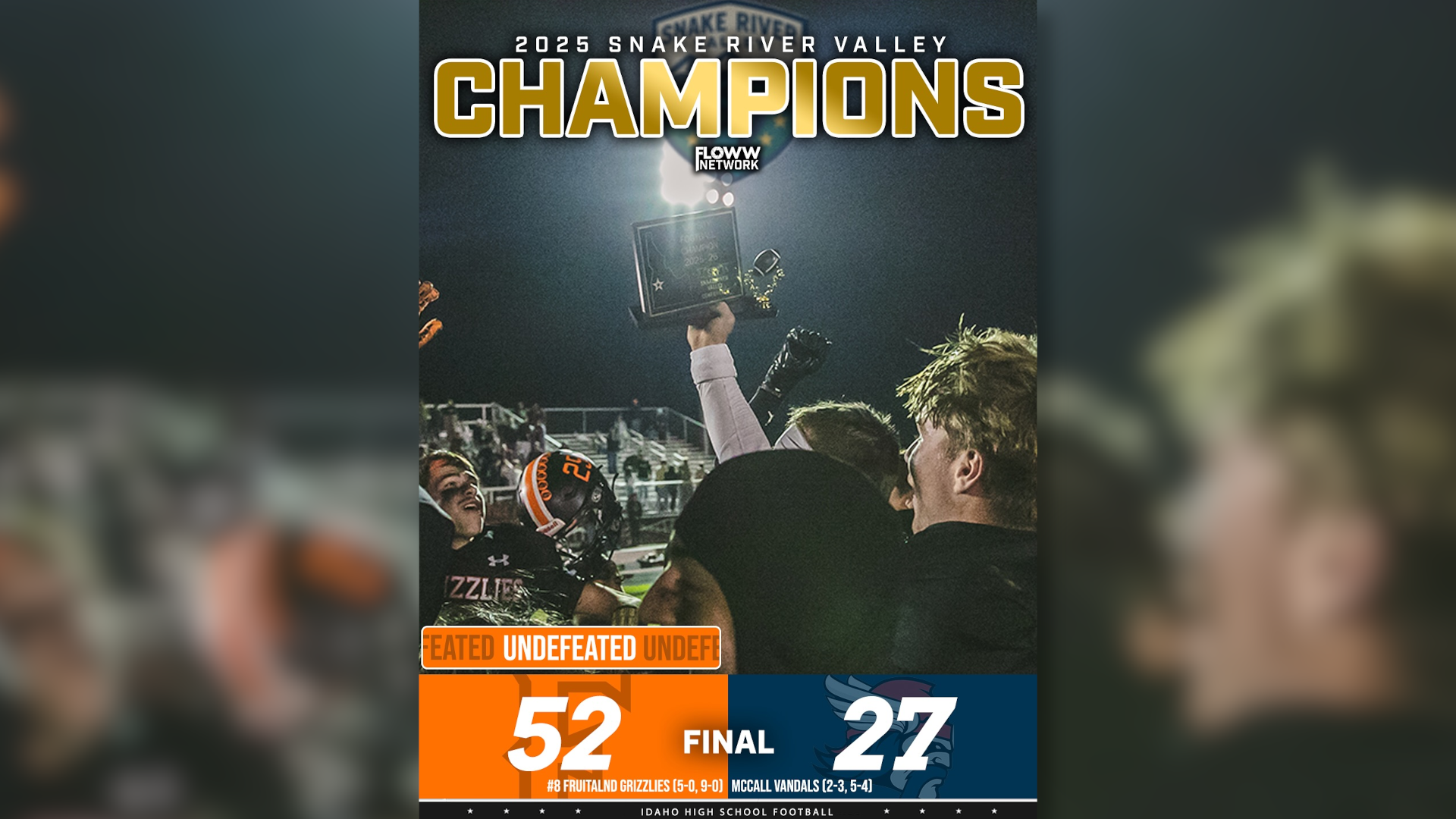 THE FRUITLAND GRIZZLIES ARE YOUR 2025 SRV CHAMPIONS